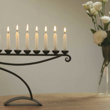 Wrought Iron Menorahs
