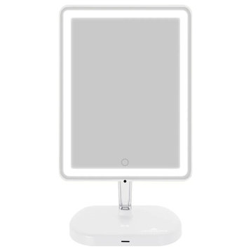 Touch Pro 2.0 LED Makeup Mirror with Qi Charging Base, White