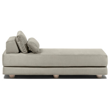 Jaxx Balshan Chaise Lounge Daybed, Dove Gray