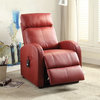 Bowery Hill Power Lift Faux Leather Recliner in Red