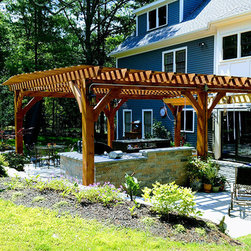 Custom Western Red Cedar Pergola - Molding And Millwork