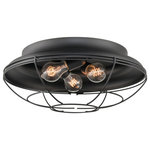 Millennium Lighting - Millennium Lighting 5387-MB 3 Light Outdoor Flush Mount-7.25 Inches Tall and 17. - Whether simple and sleek or a bold design statemenNeo- 3 Light Flush M Matte BlackUL: Suitable for damp locations Energy Star Qualified: n/a ADA Certified: n/a  *Number of Lights: 3-*Wattage:100w A Lamp bulb(s) *Bulb Included:No *Bulb Type:A Lamp *Finish Type:Matte Black