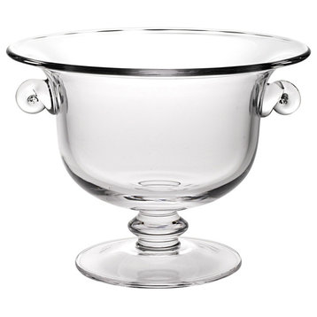 11" Mouth Blown Crystal European Made Trophy Centerpiece Fruit or Punch Bowl