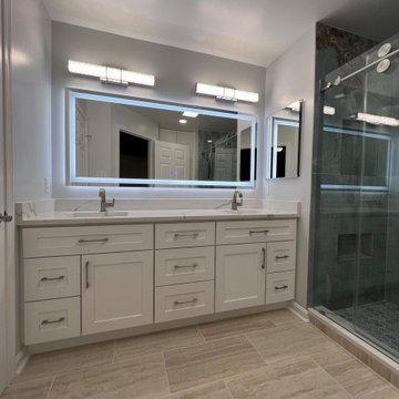 Modern Walk-In Shower Bathroom Remodel in Falls Church, VA