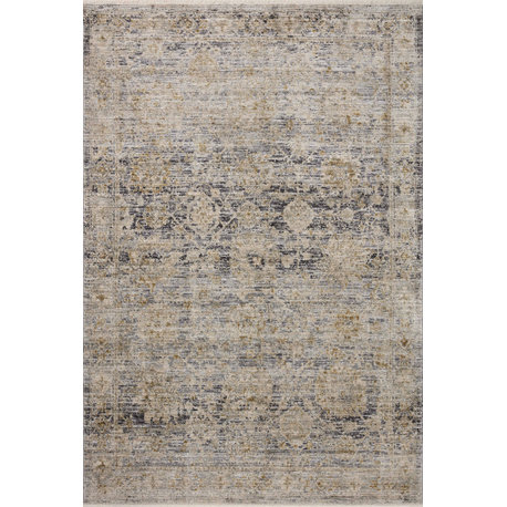 Jean Stoffer x Loloi Katherine Charcoal / Gold 3'-6" x 5'-6" Accent Rug