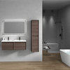 Aurora 48'' Double Sink Wall Mounted Modern Bathroom Vanity, Red Oak