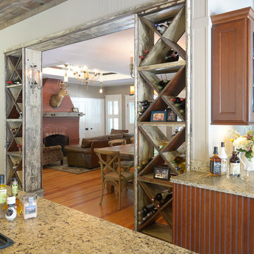 Barn wood Wine Storage Rustic Kitchen and Bar