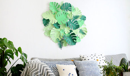 DIY : Un tableau végétal en papier pour habiller vos murs