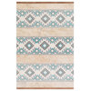 Transitional BHS-0046561 Leather Light Gray Stripe Accent Rug | 5' x 7'6"