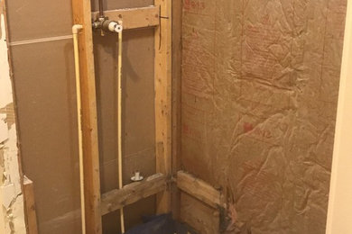 Inspiration for a mid-sized master double shower remodel in Cincinnati