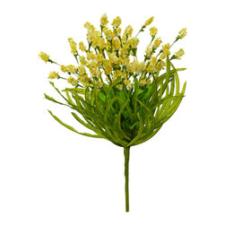 Shea's Wildflower - 20" Larkspur Bush, Yellow - Artificial Flower Arrangements