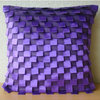 Purple Harmony, Purple Faux Suede Fabric 16"x16" Decorative Pillow Covers