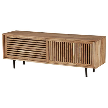 Porter Designs Bauhaus Solid Acacia Wood TV Stand - Natural