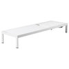 Anodized Aluminum Modern Patio Lounger In White