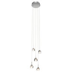 Elan Lighting - Elan Lighting 83047 Eisa - Five Light Spiral Pendant - Shade Included: TRUE  Dimable:Eisa Five Light Spir Chrome Polished Clea *UL Approved: YES Energy Star Qualified: n/a ADA Certified: n/a  *Number of Lights: Lamp: 5-*Wattage:20w G4 bulb(s) *Bulb Included:Yes *Bulb Type:G4 *Finish Type:Chrome