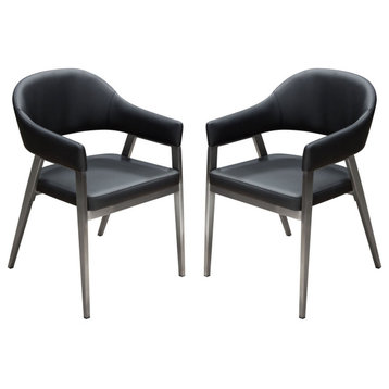 Adele 2 Accent Chairs, Black