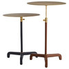 Addison Accent Table, Brushed Brass, Leather, 16"W (DC2016 3JRUT)