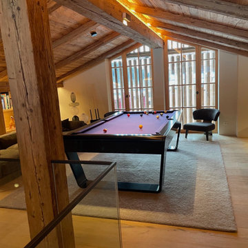 Modern custom-built billiard table
