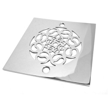 Square Shower Drain Cover, Designer Drains, Catalan 1600 Shower Drain, Brushed Stainless Steel/Nickel