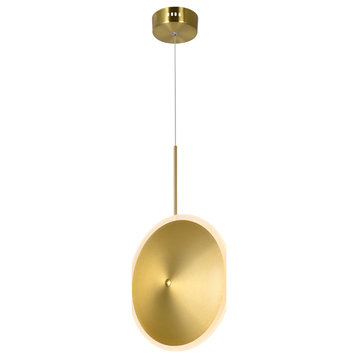 Ovni LED Mini Pendant With Brass Finish