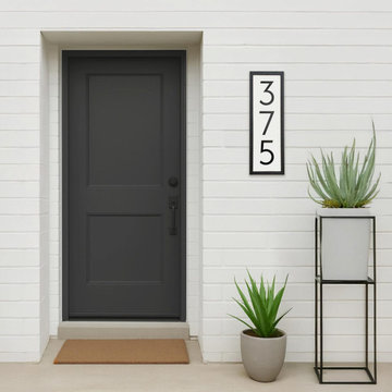 House Number Sign with Decorative Frame