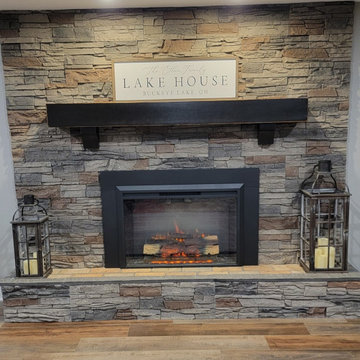 DIY Fireplace Remodel with Kenai Stacked Stone