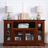 Highboy 52" Transitional Glass Wood TV Stand - Brown
