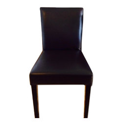 Set Of 4 Crate & Barrel Leather Dining Chairs - Dining Chairs