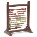 Indigo Retreat - Mini Vintage Abacus - Whether you're a counter or a creative, there's a space at your desk for this mini wooden abacus. Distressed paint colors on the beads make it look like a well-loved heirloom. Pay homage to the brilliance of one of the first methods of calculation with this magnificent Mini Abacus. This decorative item features two sturdy wooden frames adjoined together with multiple beaded strings. This centuries old math tool is reinvented into a design element for the present-day home.