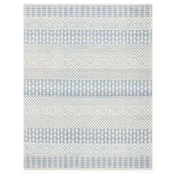 Safavieh Couture Natura Collection NAT852 Rug, Ivory/Blue, 5'x8'
