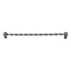 Top Knobs Chateau II Collection Thames Twist Bar Pull Handle 12" Pewter M452 - Cabinet And Drawer Handle Pulls