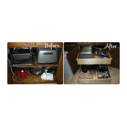 Double-Height Pull Out Shelves - Kitchen Drawer Organizers