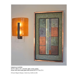 Curved Venetian Glass Light Fixture - Wall Sconces