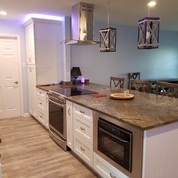Transitional Kitchen Remodel Done in a White Shaker Door