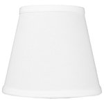 HomeConcept - 5x8x7 Textured Oatmeal Hard Back Lampshade with White Lining Edison Clip On, White - Home Concept Signature Shades  feature the finest premium linen fabric.   Durable Upholstery-Quality fabric  means your new lampshade will last for decades. It wont get brittle from smoke or sunlight like less expensive fabrics.  Heavy brass and steel frames  means your shades can withstand abuse from kids and pets. It's a difference you can feel when you lift it.   Clip On Fitter  - fits a regular light bulb. Double clip fits a standard Edison light bulb and ensures a rigid fit to keep the shade straight.  Who is this shade for? For homes, hotels, professionals looking for a quality product, or anyone seeking excellent value in their home decor.   Premium White Linen Fabric  Casual Style Empire Hardback Lampshade, Clip on fitter.  Deluxe lampshade, found in better lighting showrooms. Durable Hotel quality shade.  5 Top x 8 Bottom x 7 Slant Height  CLIP ON shade, fits a regular light bulb. (see images to verify it will fit your lamp) Double clip fits a standard Edison light bulb and ensures a rigid fit to keep the shade straight.