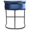 GDF Studio Best Modern Wide Bucket Upholstered Barstool, Set of 2, Cobalt/Black