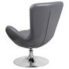 Leather Egg Series Chair, Gray Leather