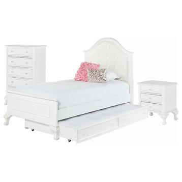 Jenna 3-Piece Bed Set With Trundle, Twin