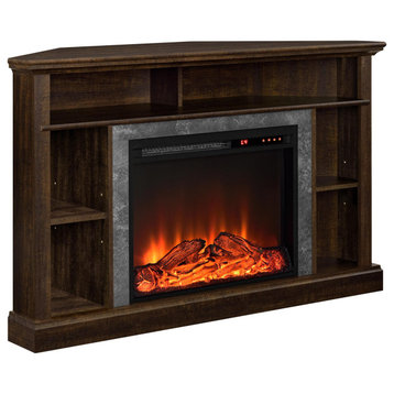 Ameriwood Home Overland 50" Electric Fireplace Corner TV Stand