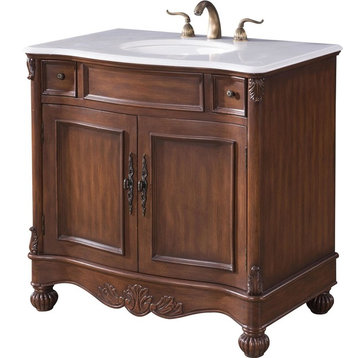 Vanity Cabinet Sink WINDSOR Turned Bun Feet Oval Single Antique
