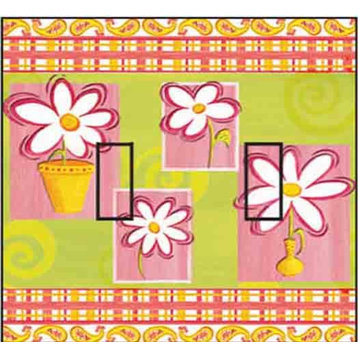 Daisy Cool & Groovy Double Toggle Peel and Stick Switch Plate Cover: 2 Units