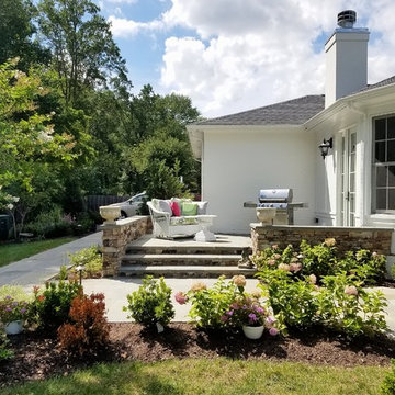 Fairfax Backyard Retreat - Stone patio, walls, walkways, steps