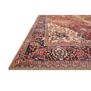 Red Navy Loren LQ-07 Printed Area Rug by Loloi, 3'6"x5'6"