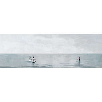 "Infinite Paddle Boarding" Painting Print on Wrapped Canvas, 30"x10"