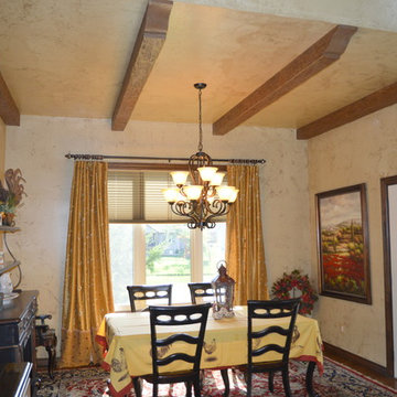 Living Room with Faux Wood Truss