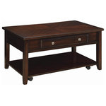 Decor Love - Classic Coffee Table, Lower Shelf & Storage Drawer With Rectangular Top, Walnut - - Transform a classic scheme with this stunning lift top coffee table.