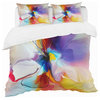 Creative Flower in Multiple Colors Modern Duvet Cover, Twin