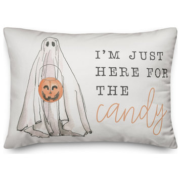 Candy Ghost 14x20 Throw Pillow