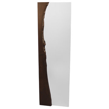 Raw Edge Wood Decorative Mirror