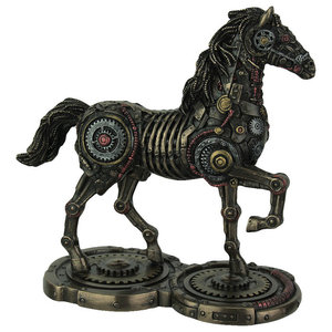Steampunk Horse Gait Gothic Home Decor Statue Sculpture Figure Figurine 